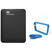 WD Elements 1.5 TB 2.5" USB 3.0 Negro + Grip Azul en PcComponentes