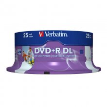 Verbatim DVD+R DL Doble Capa 8x Printable Tarrina 25 Unidades en PcComponentes