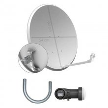Kit Antena Parabolica 60cm + LNB+ Soporte Pared en PcComponentes