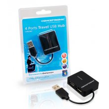 Conceptronic Mini Travel Hub 4 Puertos USB 2.0 en PcComponentes