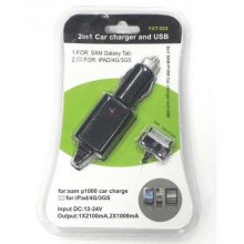 Cargador de coche para Samsung Galaxy Tab + USB en PcComponentes
