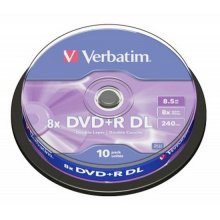 Verbatim DVD+R DL Doble Capa 8x 8.5GB Tarrina 10 Unds en PcComponentes