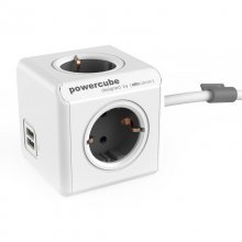 PowerCube Extended USB 4 Tomas + 2 USB 1.5m Gris en PcComponentes