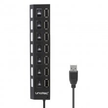 Unotec Hub 7x USB 2.0 Negro en PcComponentes