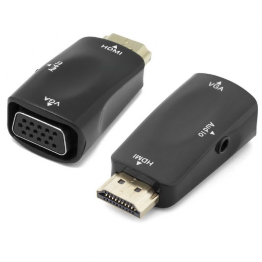 Unotec Adaptador HDMI a VGA con Audio Mini Size