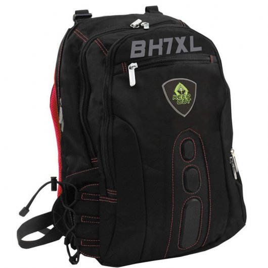 Keep Out BK7RXL Mochila Gaming para Portátil hasta 17" Negro/Rojo
