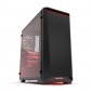 Phanteks Eclipse P400 Cristal Templado Negra/Roja