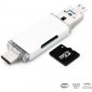 Unotec Lector de Tarjetas MicroSD con USB/MicroUSB/USB-C