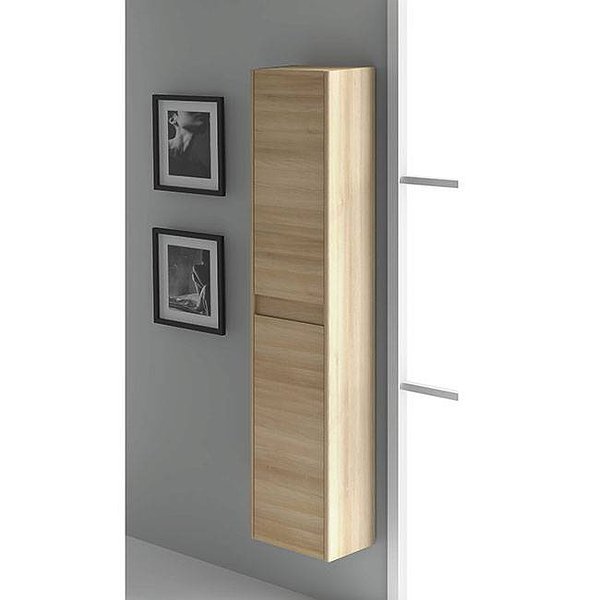 Columna de baño Alfa 150 x 30 x 24 cm suspendida de Royo. Color Roble nórdico