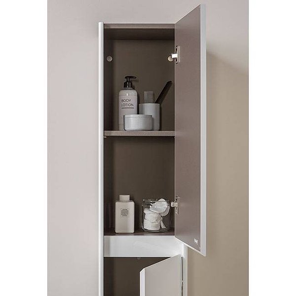 Columna de baño Alfa 150 x 30 x 24 cm suspendida de Royo. Color blanco