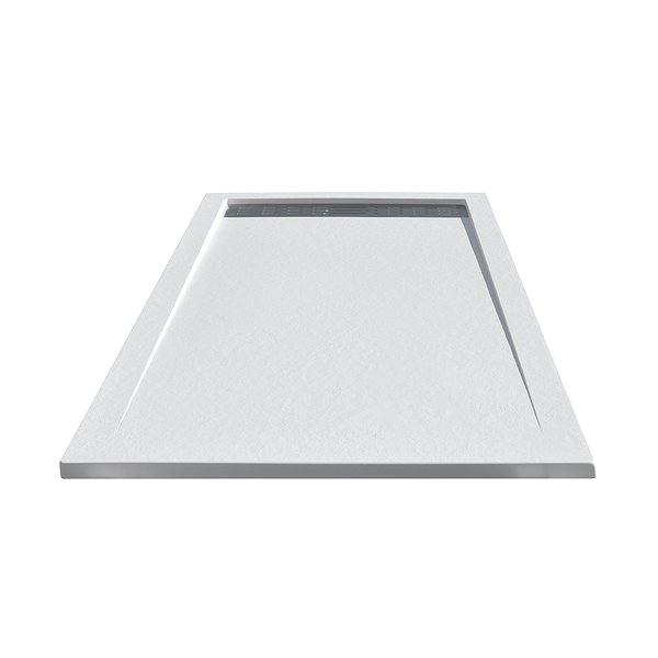 Plato de ducha resina semimarco a media textura pizarra Premium