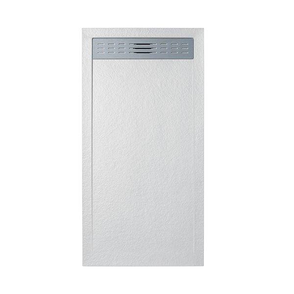 Plato de ducha resina semimarco a media textura pizarra Premium