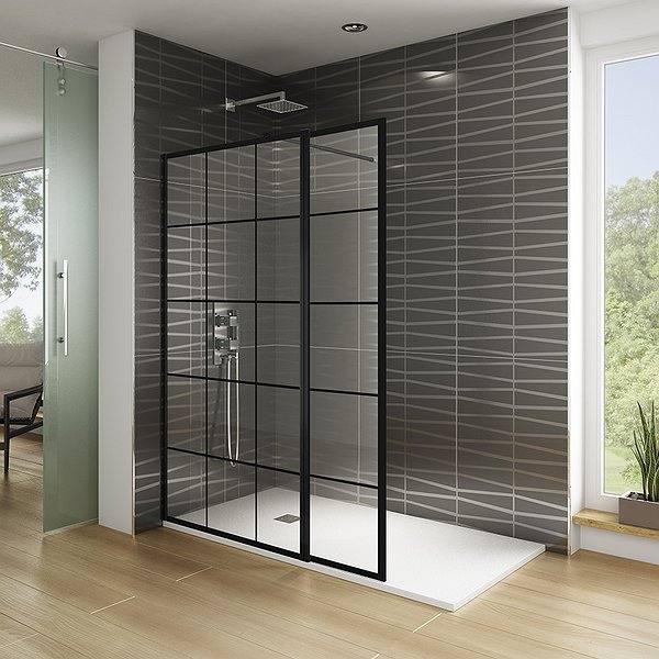 Mampara de ducha Screen Black Chess de GME panel fijo