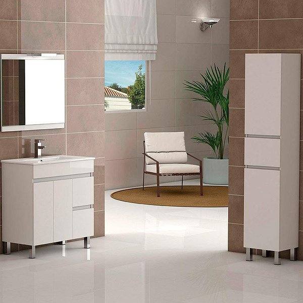 Ambiente Columna baño Nilo blanca Futurbaño 165 x 35 x 32 cm con patas Bruntec