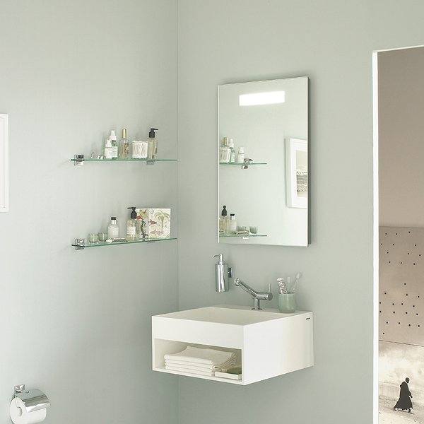 Repisa Square Duo 60x10.4x5 cm cromo Bath+