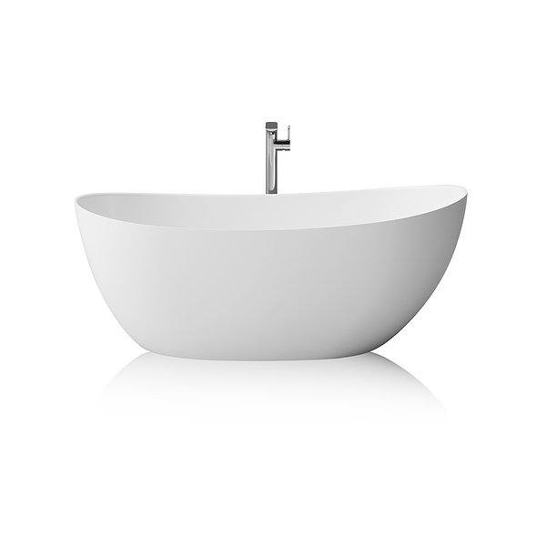Bañera exenta Aura ovalada solid surface 158x77 cm de Bruntec