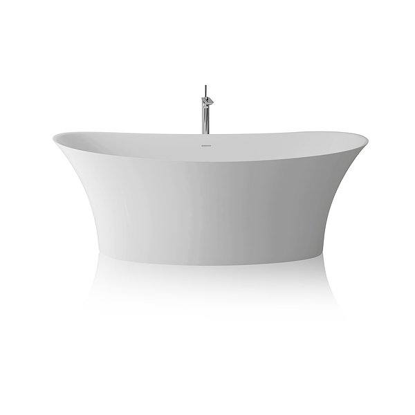 Bañera exenta Silk ovalada solid surface 170x78.6 cm de Bruntec