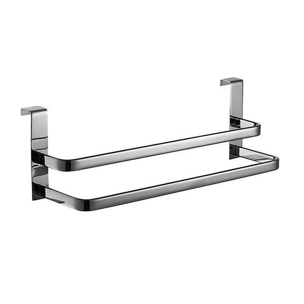Toallero de baño colgar barra doble cromo 35x9x11cm de Mediterránea del baño