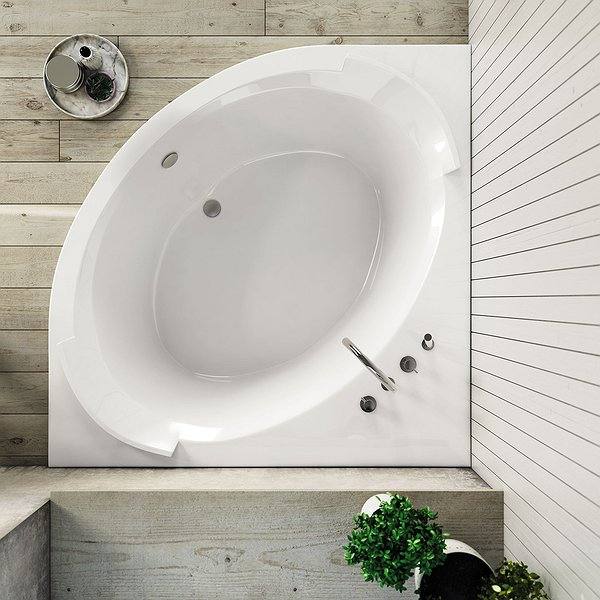Bañera hidromasaje Bravatta esquinera acrílica 150x150 cm de Baños 10