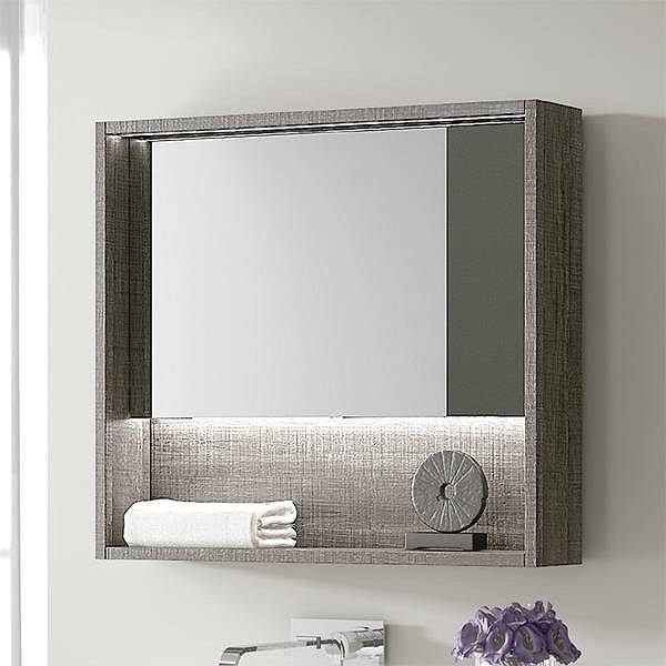 Armario de baño con espejo decorativo XXL con luz de Inve alerce europa