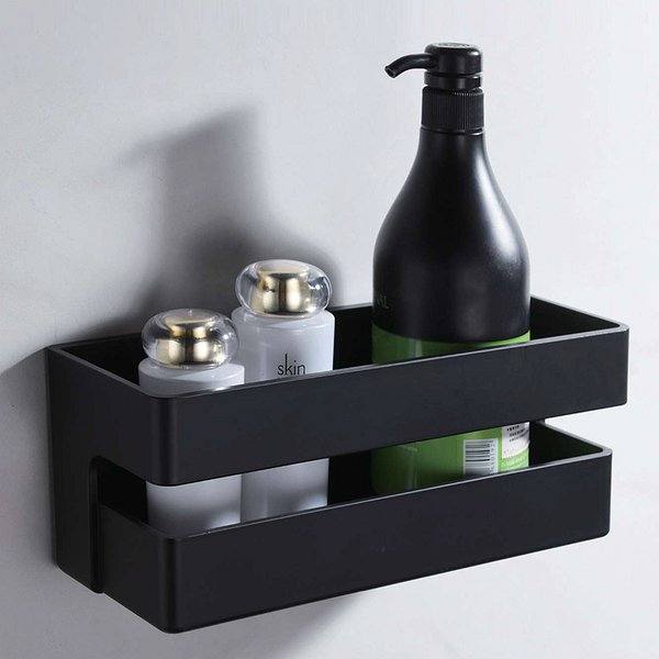 Cesta de baño rectangular negro mate de Imex