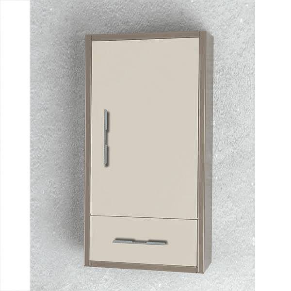Colgar de baño suspendida Bahía tirador litio de Inve 70x35x25cm color moka-arena