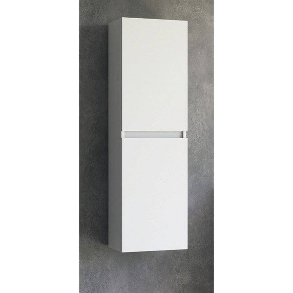 Columna de baño Kloe suspendida 2 puertas blanco mate 3 baldas regulables 120 x 35 x 26.5 cm de Campoaras