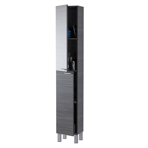 Columna de baño gris ceniza de 182x30x25cm Koncept