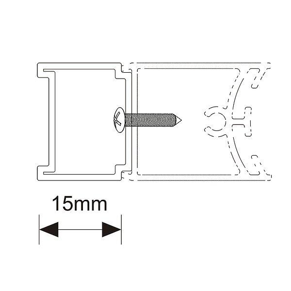 Perfil de compensación de 1,5 cm 