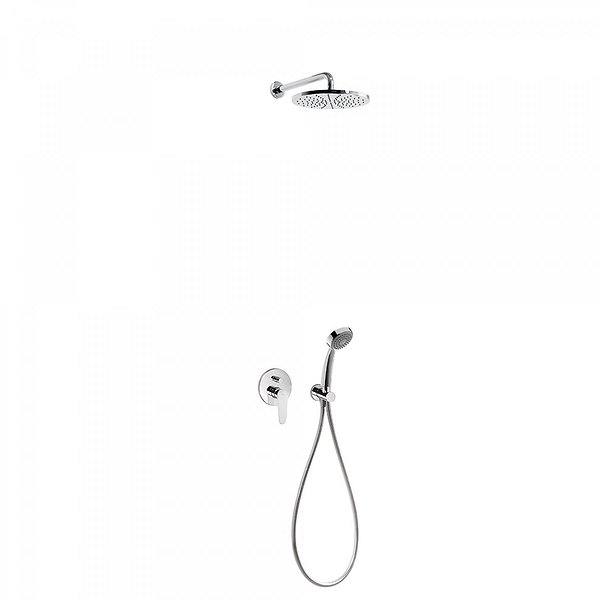 Conjunto de ducha empotrado monomando Flat de Tres 204.180.02