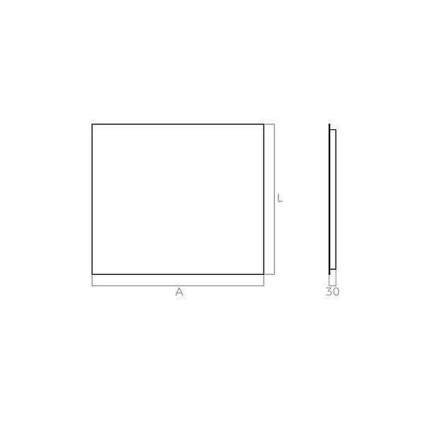Medidas espejo Dune luz led alto 80 cm ENTREGA EXPRESS