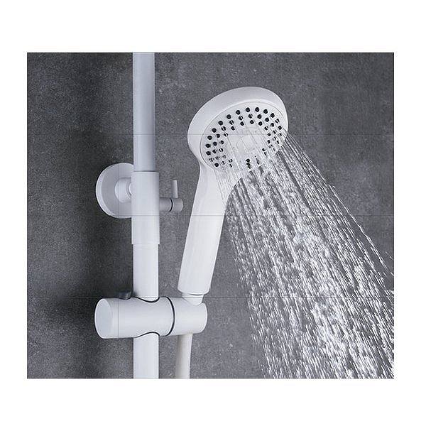 Mango ducha conjunto de ducha termostática barra extensible blanco mate Londres de Imex