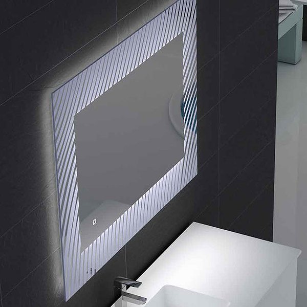 Espejo Cebra Luz Led, sensor táctil y antivaho 80x100cm de Coycama