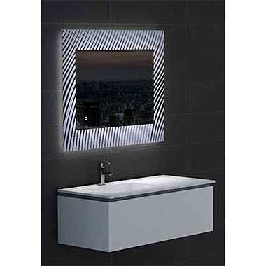 Ambiente Espejo Cebra Luz Led, sensor táctil y antivaho 80x100cm de Coycama