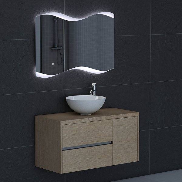 Espejo Módena con luz Led sensor táctil y sistema antivaho de Coycama