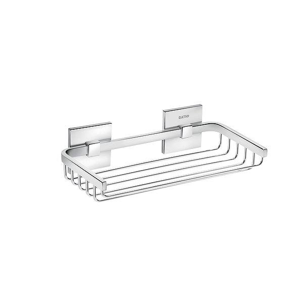Estante de ducha a pared Square Duo de 20x11x5 cm en Cromo de Bath+