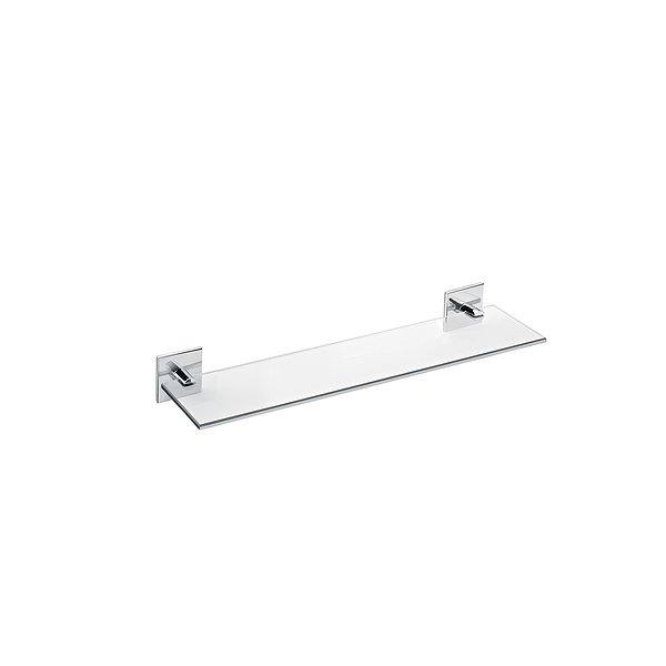 Repisa Square Duo 40x10.4x5 cm cromo Bath+