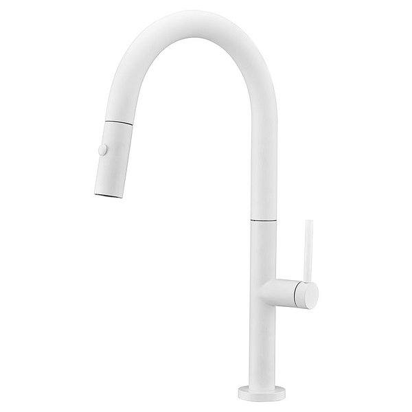 Grifo de cocina monomando blanco mate 43.5x25.5cm Samoa de Imex