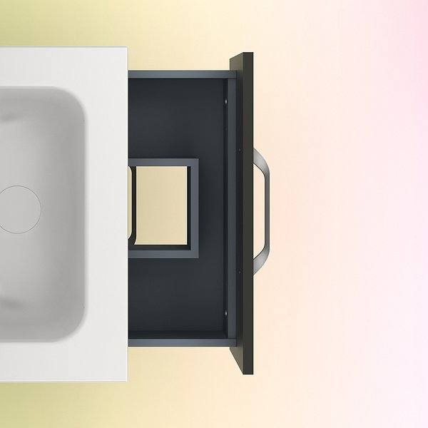 Lavabo cerámica blanco y cajón superior