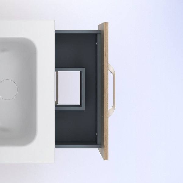Lavabo cerámica blanco y cajón superior