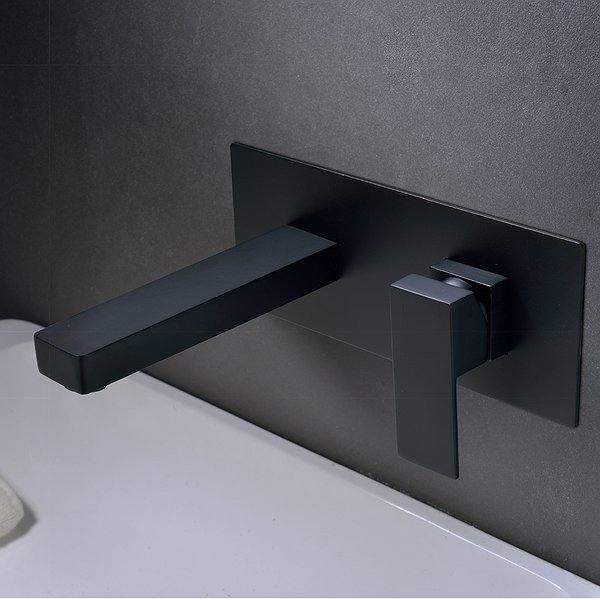 Grifo de lavabo monomando empotrado negro mate Suiza de Imex