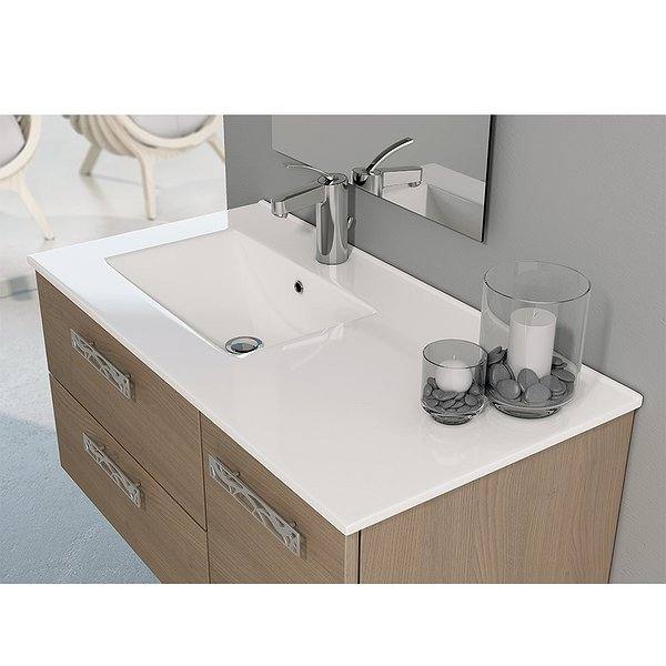 Lavabo encastrado varias medidas SENO DEZPLAZADO de cerámica Thin de ArtandBath