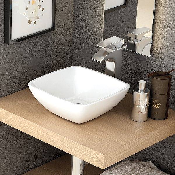 Lavabo sobre encimera 30x30x11.5 de cerámica Aure de ArtandBath