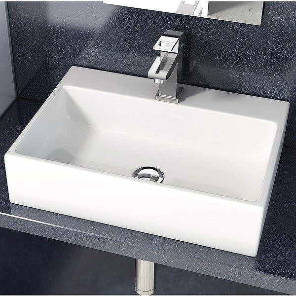 Lavabo sobre encimera 50x35x12 de cerámica Leo ArtandBath