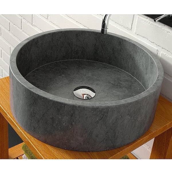 Lavabo sobre encimera de mármol negro Bali de Bathco