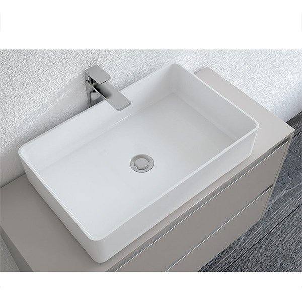 Lavabo sobre encimera solid surface Hilo de Inve  58x37x13cm 