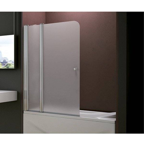 Mampara de bañera panel frontal 1 fijo + 1 abatible Albufeira de Bruntec + Brazo sujeción a 45º