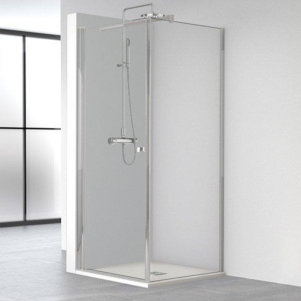 Mampara de ducha angular 1 fija + 1 abatible AC-208 de Profiltek