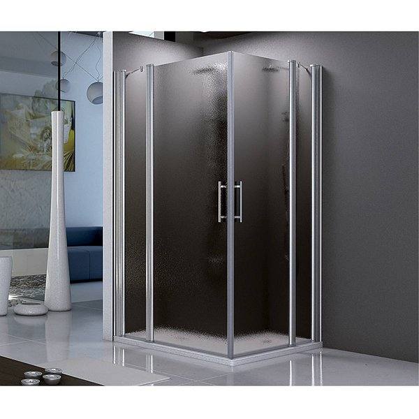 Mampara de ducha angular 2 fijas + 2 abatibles Vernazza de Bruntec