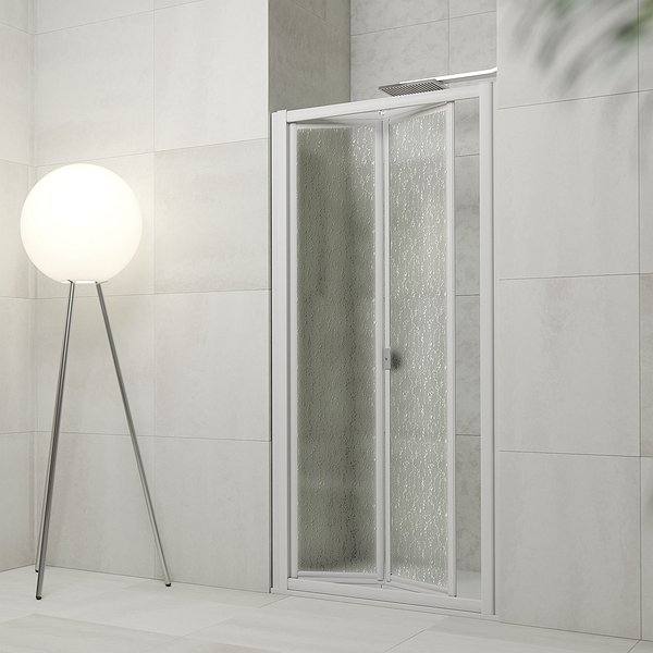 Mampara de ducha frontal 2 plegables Treviso de Bruntec